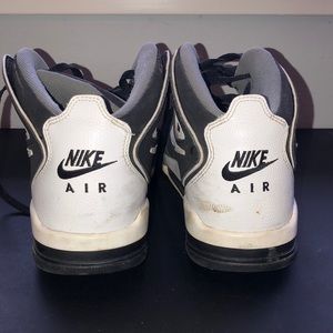 nike air black and white high tops
